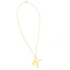 NASZYJNIK damski POZŁACANY 24k litera K duża