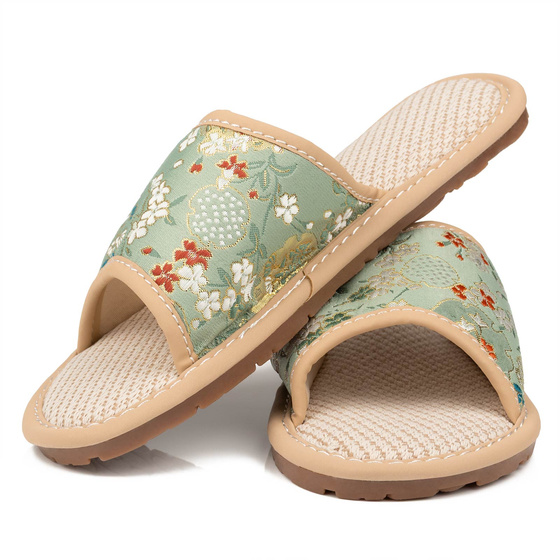 KAPCIE damskie Alessio domowe KWIATY Lekkie Miękkie FOLK r. 40-41