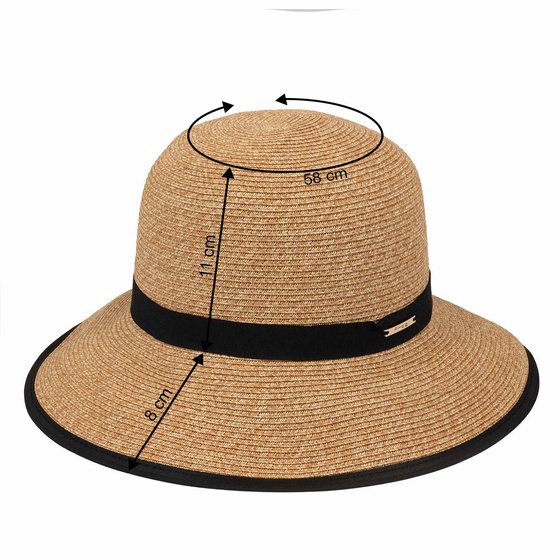 KAPELUSZ DAMSKI Alessio słomkowy boho lato plaża słomiany KOKARDA