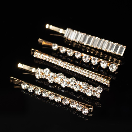 ZESTAW SPINEK wsuwki ŚLUB cyrkonie kryształy 5 sztuk