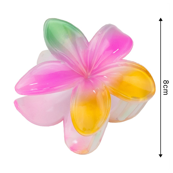 KLAMRA KWIAT szczęka duża SPINKA do włosów kwiatek Kwiat Plumerii HAWAJSKA