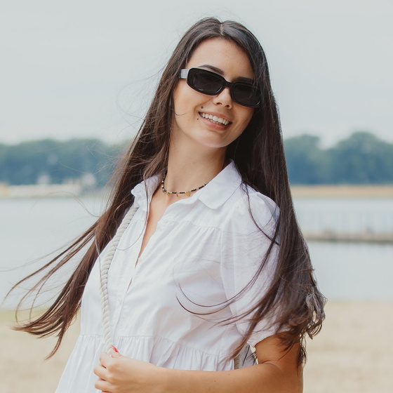 OKULARY PRZECIWSŁONECZNE damskie PROSTOKĄTNE retro