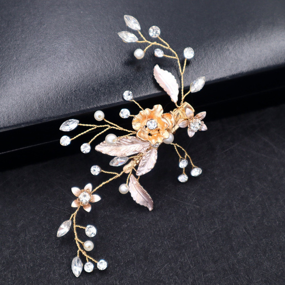 OZDOBA ŚLUBNA do włosów SPINKA do włosów ZŁOTA