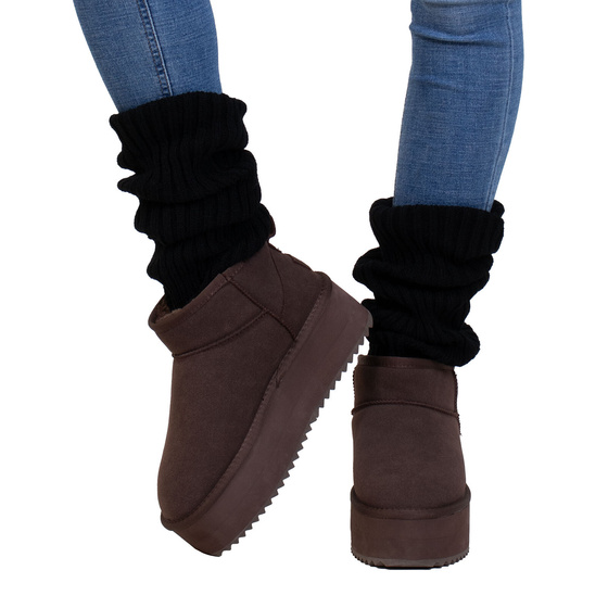 OCIEPLACZE na nogi DAMSKIE CIEPŁE getry długie ZIMA