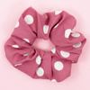 GUMKA do włosów frotka SCRUNCHIES kropki RÓŻOWA