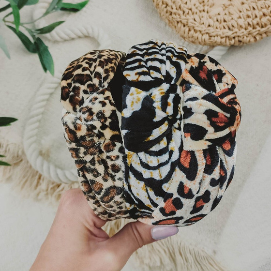 OPASKA DO WŁOSÓW węzeł PANTERKA turban PIN UP