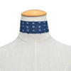 CHOKER jeansowy "potargany" GRANATOWY