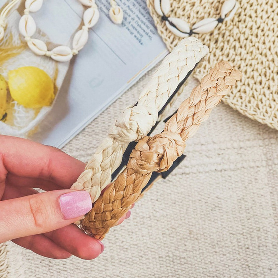 OPASKA do włosów WĘZEŁ sztywna wąska PLECIONA boho