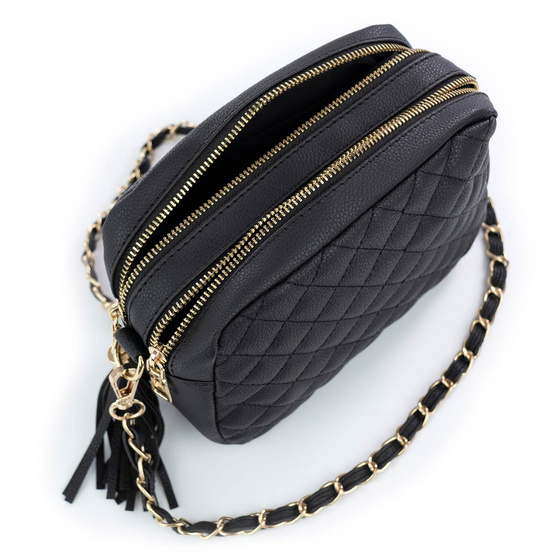 Alessio TOREBKA Damska CROSSBODY PIKOWANA na ramię łańcuszek QUILTED