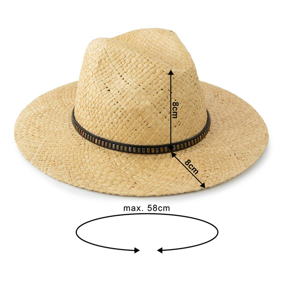 KAPELUSZ damski męski PANAMA fedora SŁOMKOWY lato ELEGANCKI