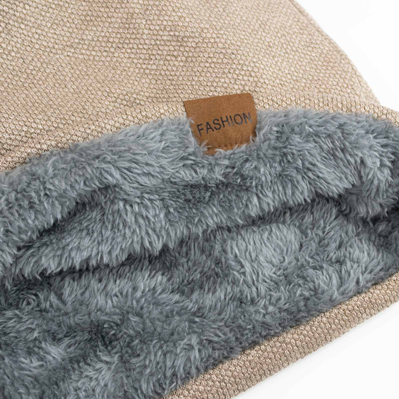 Czapka BEANIE smerfetka oversize MŁODZIEŻOWA ZIMOWA POLAR