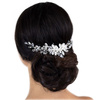 OZDOBA do włosów ŚLUBNA grzebyk PEREŁKI cyrkonie
