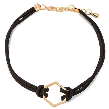 Choker NASZYJNIK wielokąt złoty