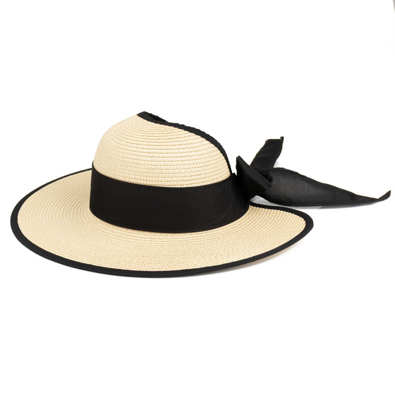 DASZEK KAPELUSZ DAMSKI Alessio słomkowy boho lato plaża KOKARDA NA KUCYK