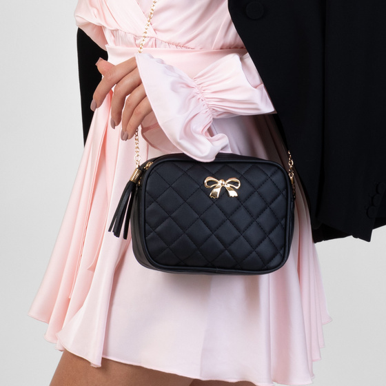 Alessio TOREBKA Damska PIKOWANA na ramię łańcuszek QUILTED CROSSBODY