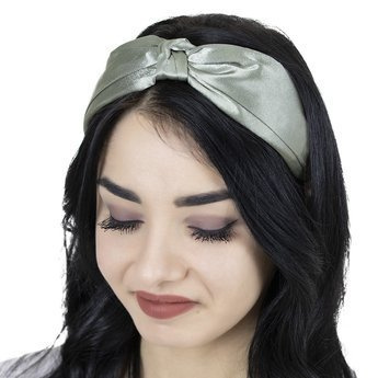 OPASKA  z małym węzłem PISTACJOWA szeroka RETRO