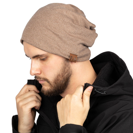 Czapka BEANIE smerfetka oversize MŁODZIEŻOWA ZIMOWA
