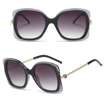 OKULARY DAMSKIE przeciwsłoneczne KWADRATOWE szare