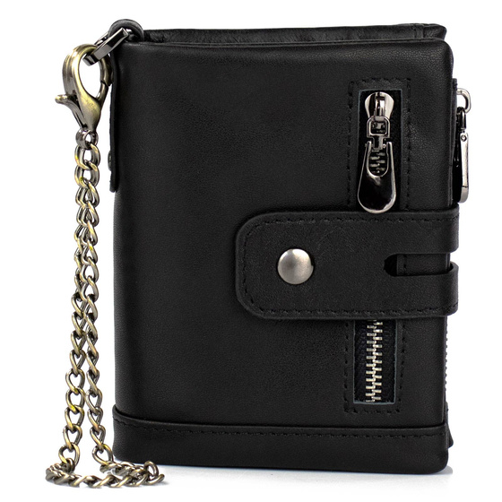 Alessio PORTFEL MĘSKI SKÓRA NATURALNA Block Kart RFID Pudełko PREZENTOWE