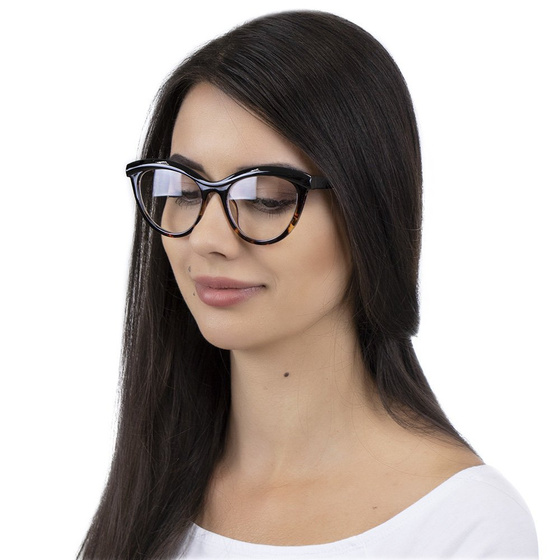 OKULARY damskie KUJONKI ZERÓWKI panterkowe KOCIE