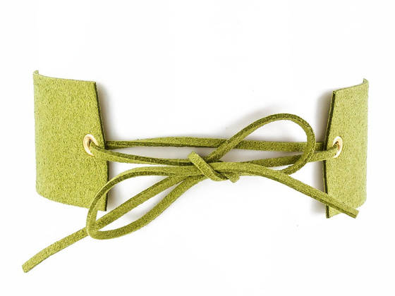 Choker NASZYJNIK przeplatany zielony