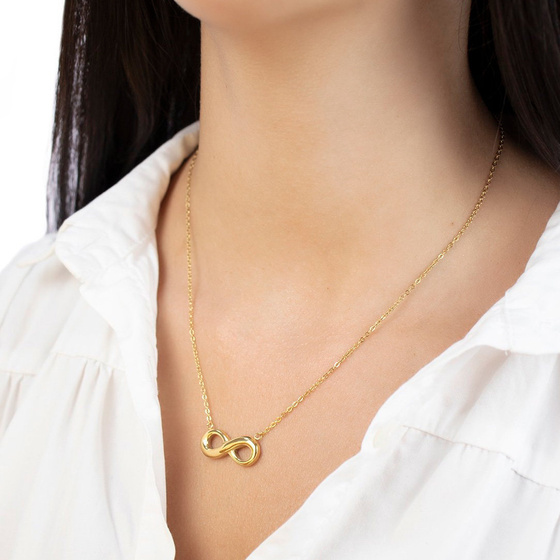 Naszyjnik damski STAL SZLACHETNA POZŁACANA