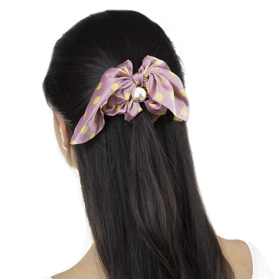 GUMKA DO WŁOSÓW frotka SCRUNCHIES kropki PERŁA