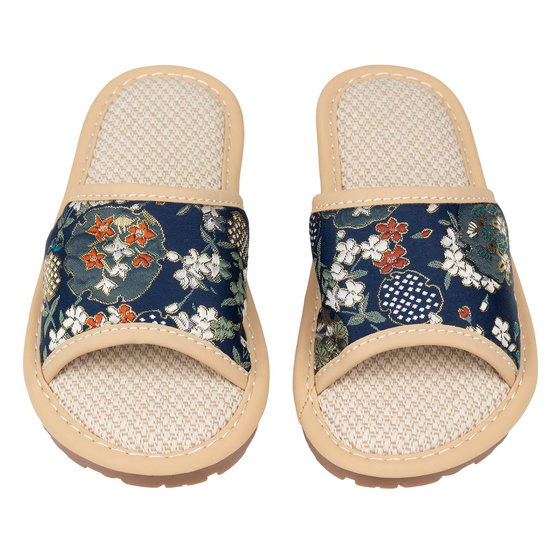 KAPCIE damskie Alessio domowe KWIATY Lekkie Miękkie FOLK r. 36-37