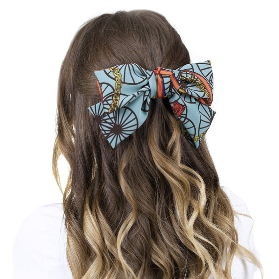 SPINKA DO WŁOSÓW klamra KOKARDA duża MIĘTOWA