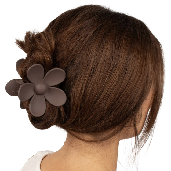 SPINKA DO WŁOSÓW duża klamra matowa klamerka żabka szczęka KWIAT