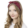 OPASKA DO WŁOSÓW szeroka KROPKI pin up WĘZEŁ kokarda