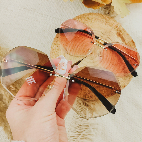 OKULARY przeciwsłoneczne BRĄZOWE szkła damskie