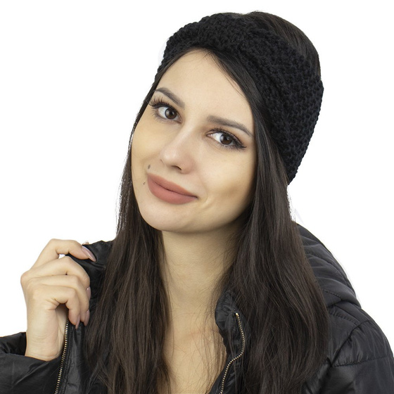 OPASKA DO WŁOSÓW zimowa GRUBA szeroka CIEPŁA damska na głowę na uszy