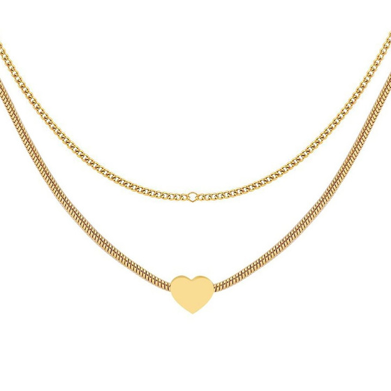 Bransoletka serduszko STAL SZLACHETNA POZŁACANA