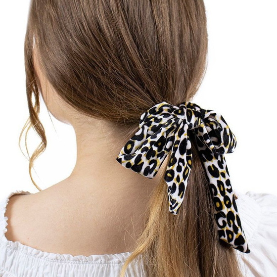 GUMKA DO WŁOSÓW apaszka SCRUNCHIES panterka FROTKA