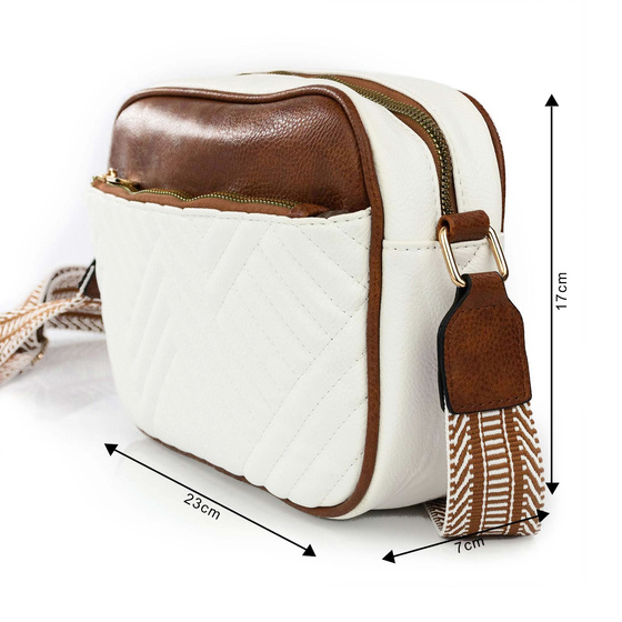 Alessio TOREBKA Damska PIKOWANA CROSSBODY na ramię PASEK QUILTED