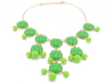 NASZYJNIK kolia ZIELONE KAMIENIE duża