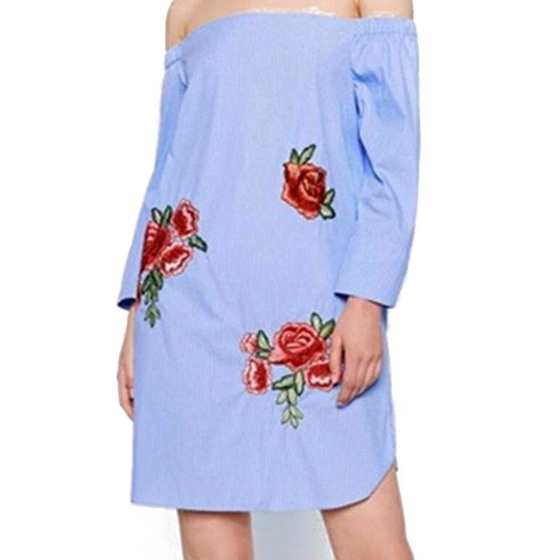 Naszywka haft róża w towarzystwie