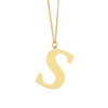 NASZYJNIK damski POZŁACANY 24k litera S duża