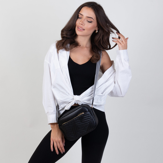 Alessio TOREBKA Damska PIKOWANA CROSSBODY na ramię PASEK QUILTED