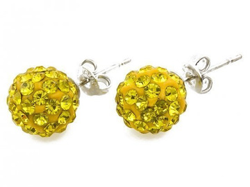 KOLCZYKI SHAMBALLA CITRINE 10 mm