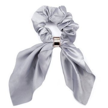 GUMKA do włosów frotka SCRUNCHIES KOKARDA szara