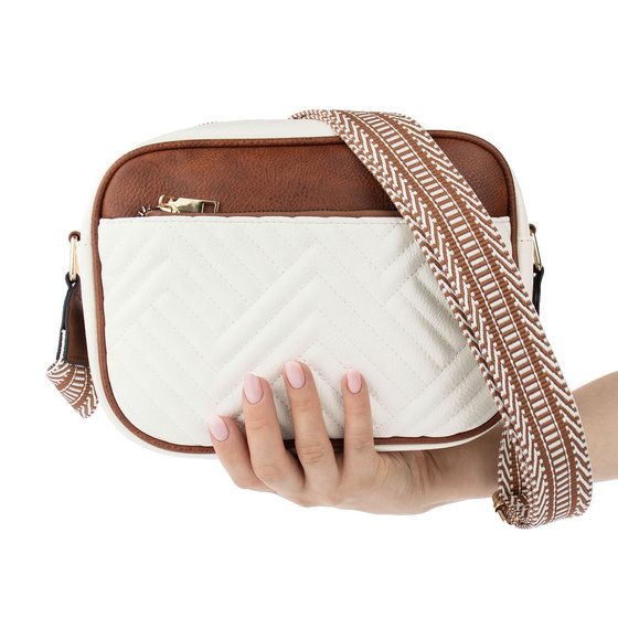 Alessio TOREBKA Damska PIKOWANA CROSSBODY na ramię PASEK QUILTED