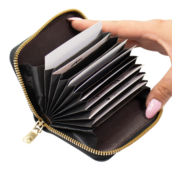 PORTFEL etui NA KARTY DOKUMENTY organizer MAŁY damski