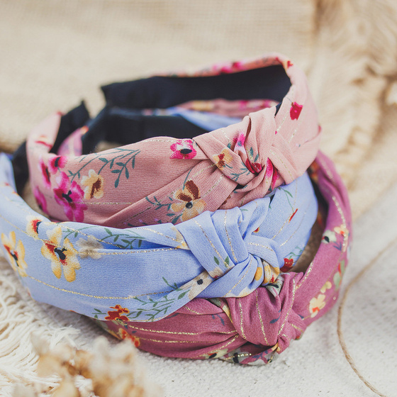 OPASKA DO WŁOSÓW KWIATY węzeł supeł TURBAN