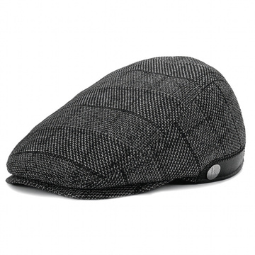 KASZKIET Męski Alessio Stylowy Elegancki FLAT CAP Jesień Zima Czapka RETRO