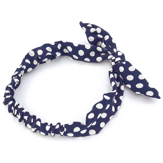 OPASKA DO WŁOSÓW na gumce PIN UP kropki KOKARDA