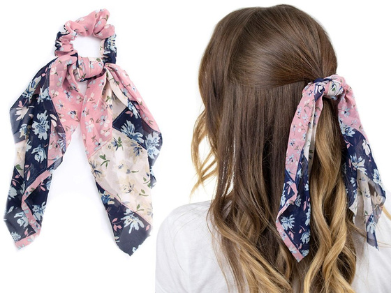 GUMKA do włosów APASZKA kwiaty FROTKA scrunchies