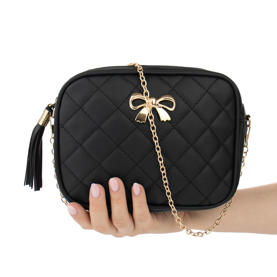 Alessio TOREBKA Damska PIKOWANA na ramię łańcuszek QUILTED CROSSBODY