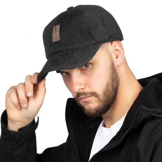CZAPKA z DASZKIEM ZIMOWA DLA MĘŻCZYZNY NAUSZNIKI Jesień/Zima